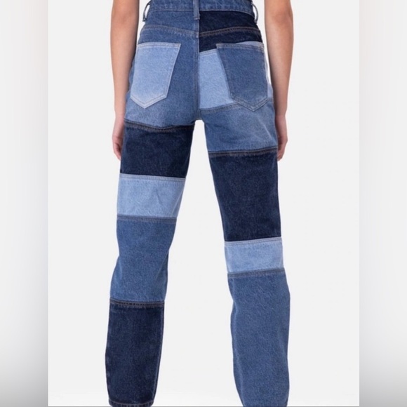 NWOT Adika Woman’s Patchwork Denim Y2K Jeans size M 28 29 - Picture 2 of 11